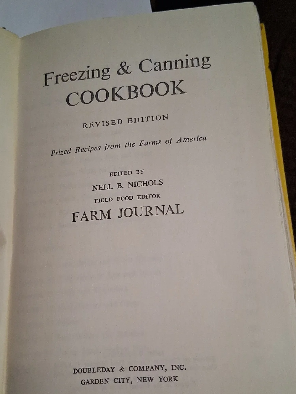freezing & canning cookbook book cover